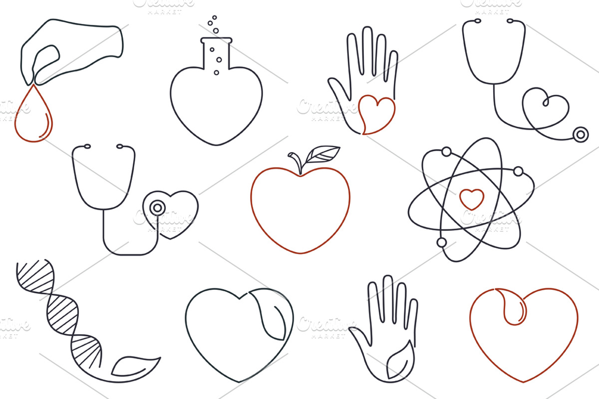 34 medical concept icons set, an Outline Icon by InkySplash (Photo 4 of 5)