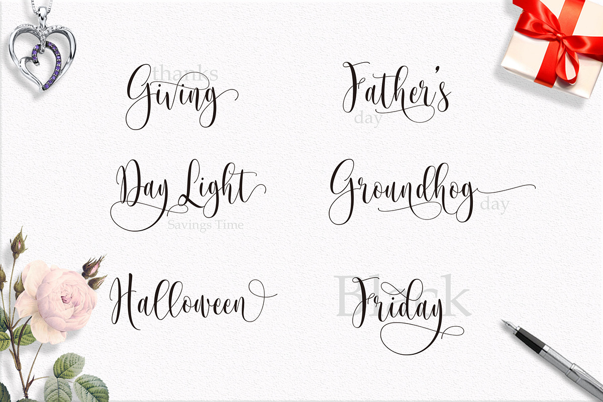 Someday Script Font preview 5