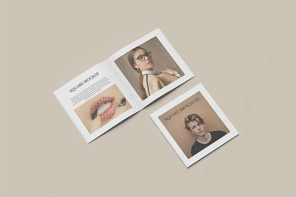 Square Catalog Brochure Mockup, an Advertising Mockup by zpackcreative (Photo 2 of 5)