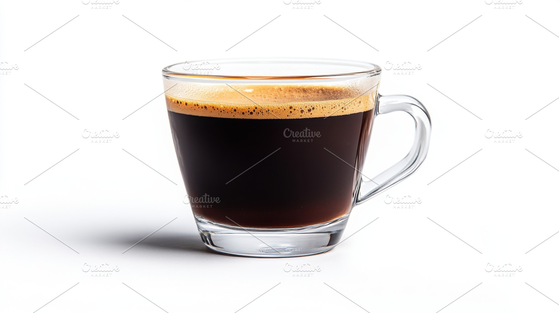 Delicious black coffee in clear cup, a Photo by Beautiful things