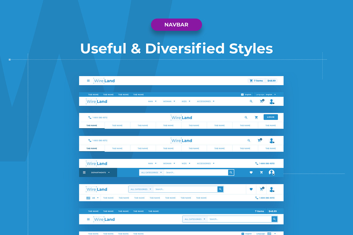 Ecommerce Wireframe Library & UI Kit, a Wireframe Template by UI Design Resource (Photo 7 of 7)