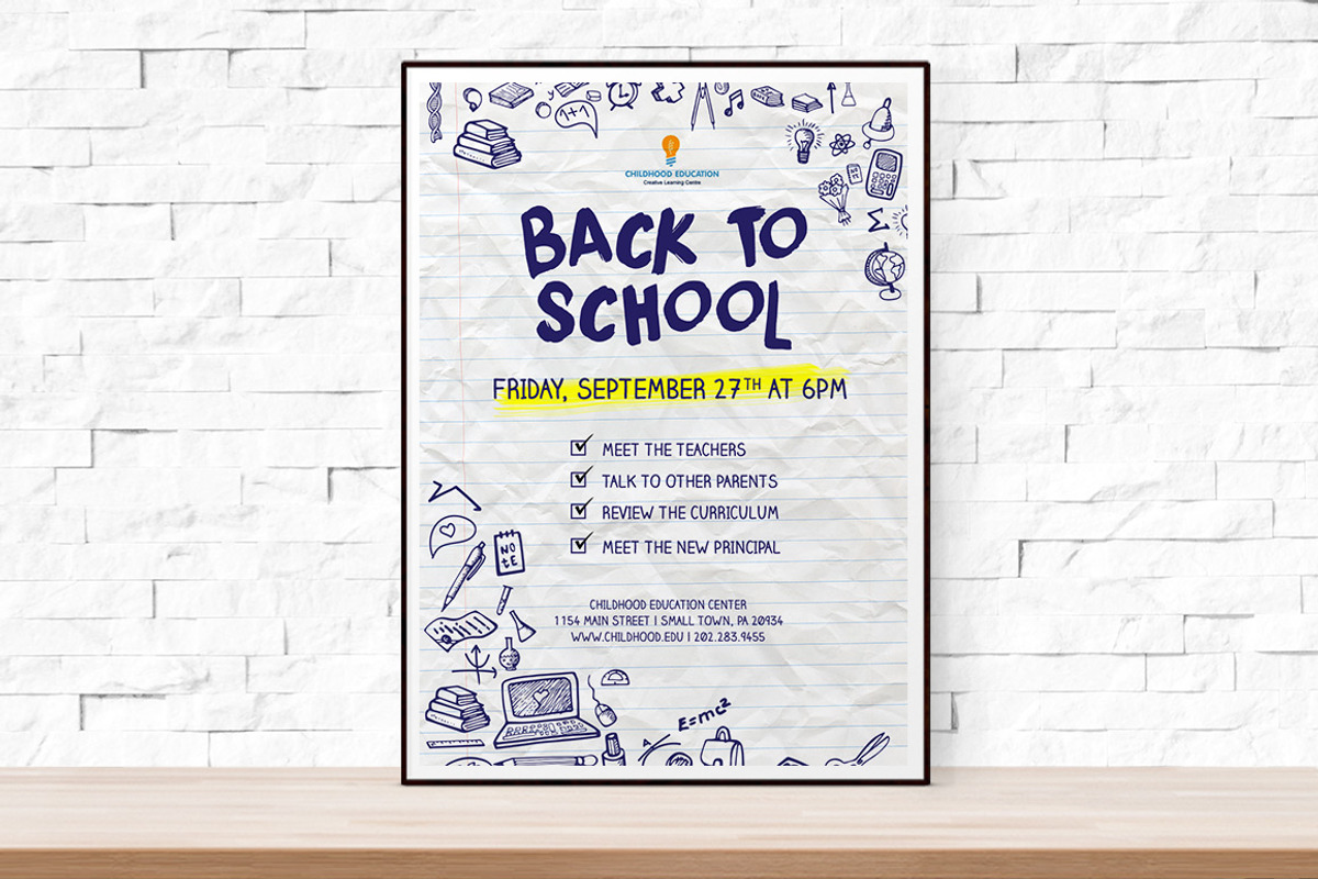 Back to School Event Flyer Template, a Flyer Template by The Flyer Press