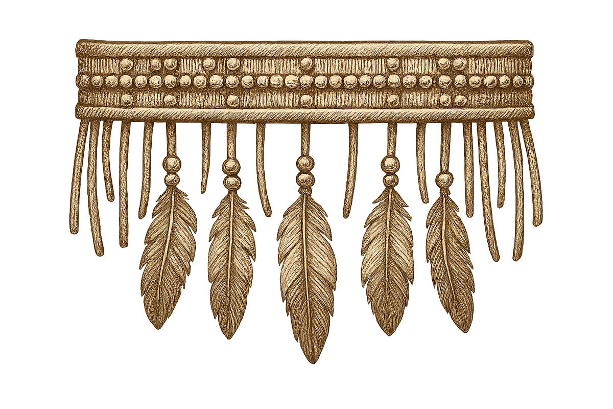 Indigenous Peoples Day feather ornam, an Illustration by Dvoevnore photos