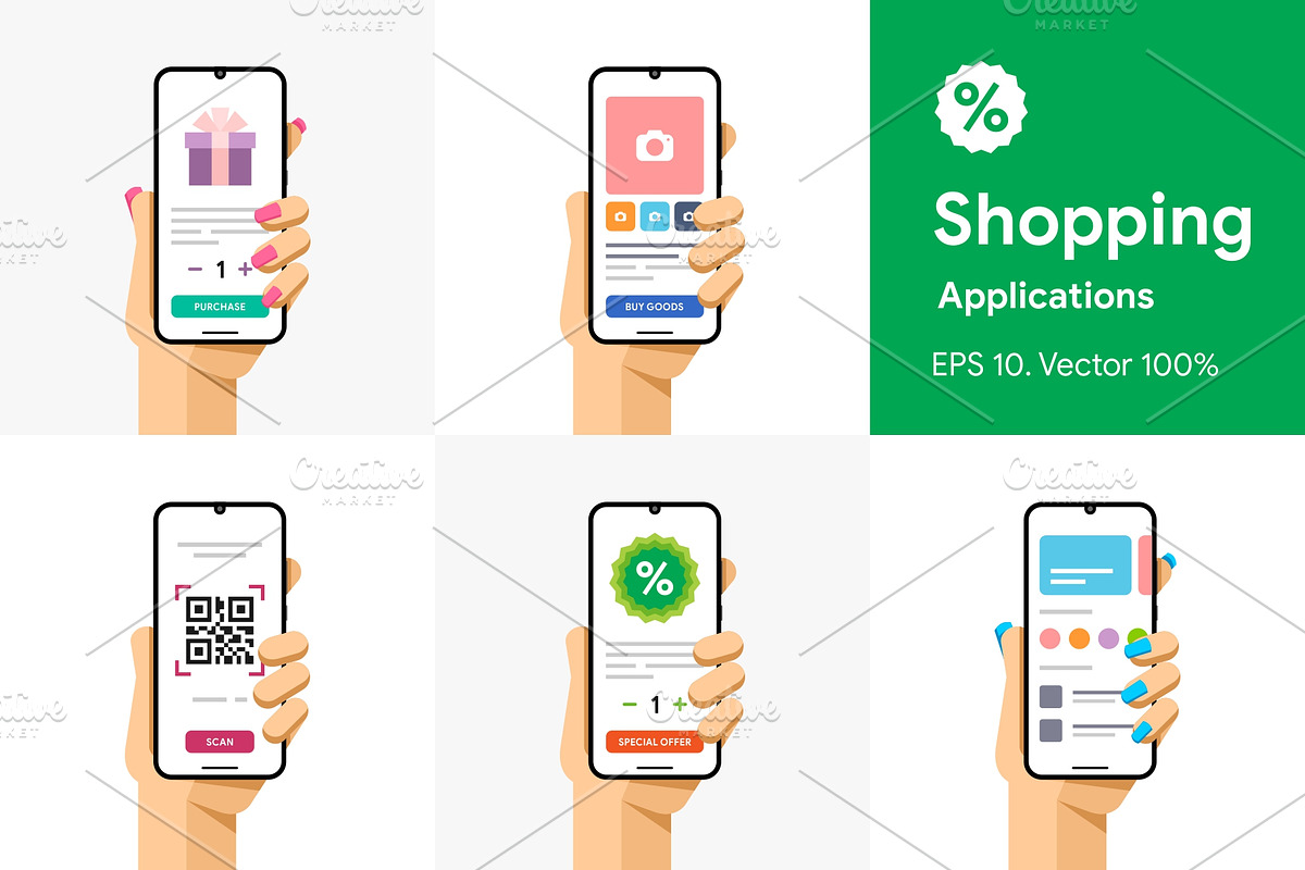 Online mobile shopping, a Technology Illustration by karetniy