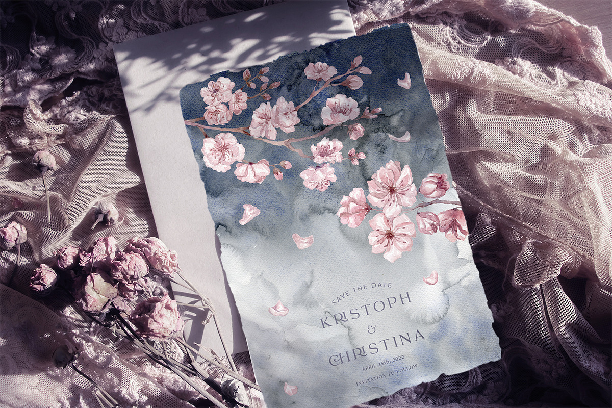 Sakura Blossom. Cherry Spring., a Seasonal Illustration by Designwork (Photo 13 of 23)
