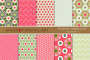 Digital Papers Saudade Set 02