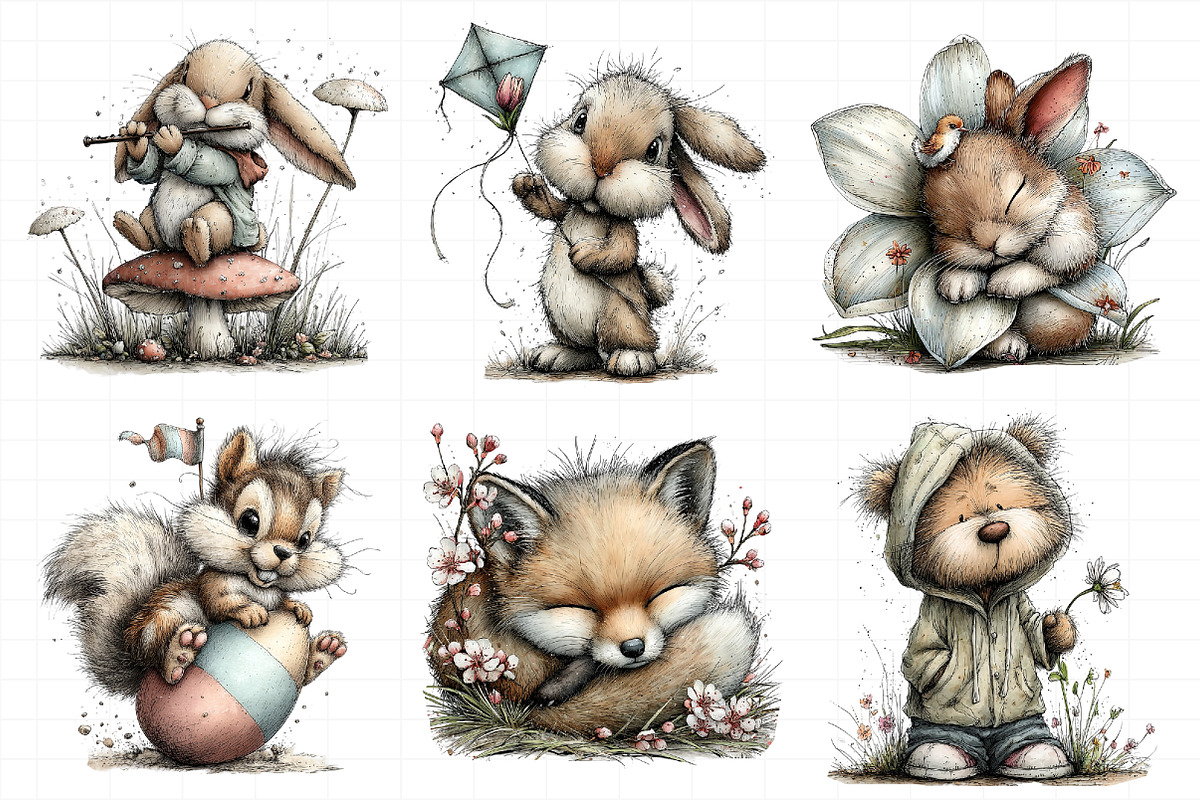 Whimsical Spring Animal Clipart, an Illustration by Daily.Designs (Photo 8 of 8)