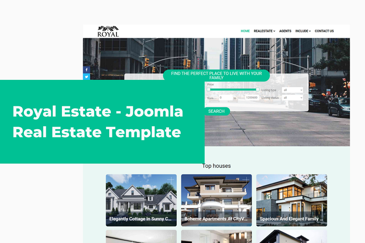 Royal Estate - Joomla Template, a HTML Template by Ordasoft (Photo 1 of 3)