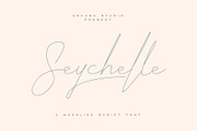 ARK Seychelle - Exotic Monoline Font, a Script Font by Arkara (Thumbnail 1 of 8)