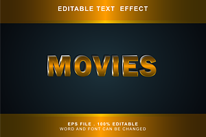 Movies Text Effect Editable