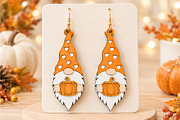 Gnome Earrings Laser Cut SVG, a Seasonal Illustration by Canvas Craft (Thumbnail 3 of 5)