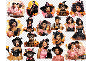 Halloween Clipart PNG Set