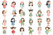 Cute Christmas and Little Girl Clipa, an Illustration by Libby Wishes (Thumbnail 4 of 7)