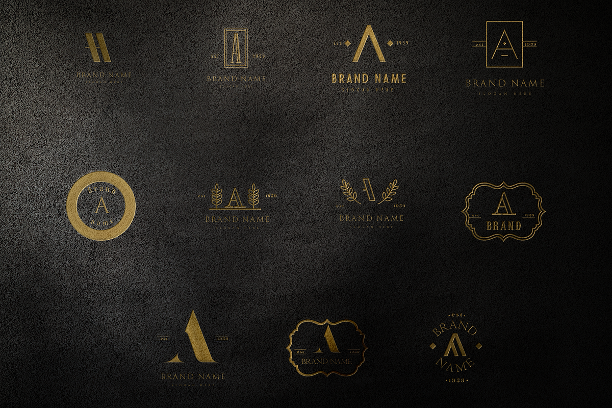 A letter MINIMAL VINTAGE LOGOS, a Branding & Logo Template by Hamed Studio (Photo 5 of 7)