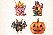 Cute Patchwork Halloween Clipart, an Illustration by DreamCafeArt (Thumbnail 5 of 5)