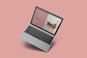 Laptop With Website Mockup 12 Views