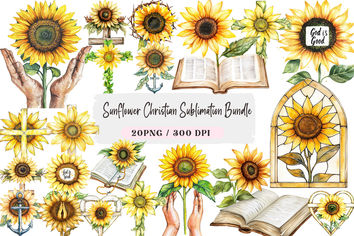 Sunflower Christian Sublimati, a Seasonal Illustration by DreamArtGraphic (Photo 1 of 4)
