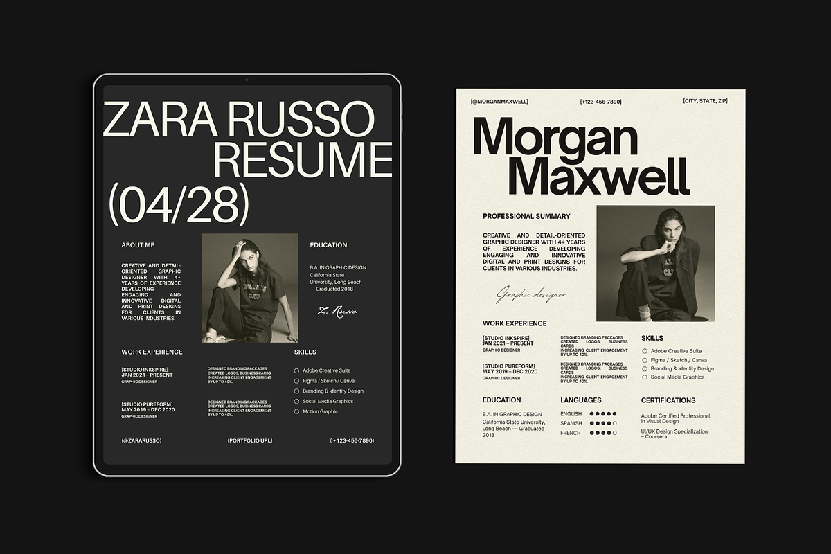 10 Resume bundle Canva Template, a Presentation Template by Amaré Creative (Photo 2 of 9)