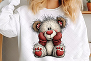 Valentine Teddy PNG Set, an Illustration by SinaCreation (Thumbnail 4 of 6)