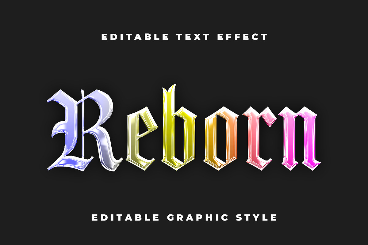 Glossy Gradient Medieval Text Effect preview 3