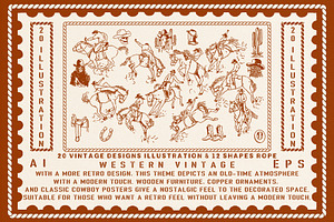Western vintage Illustrations+shapes, a Sport Illustration by Southerntown