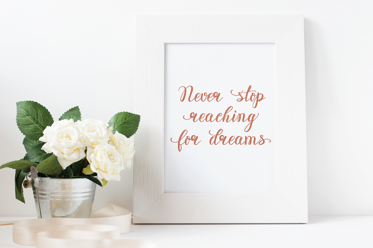 Rosita script - stylish brush font, a Script Font by Astarte_design (Photo 7 of 12)