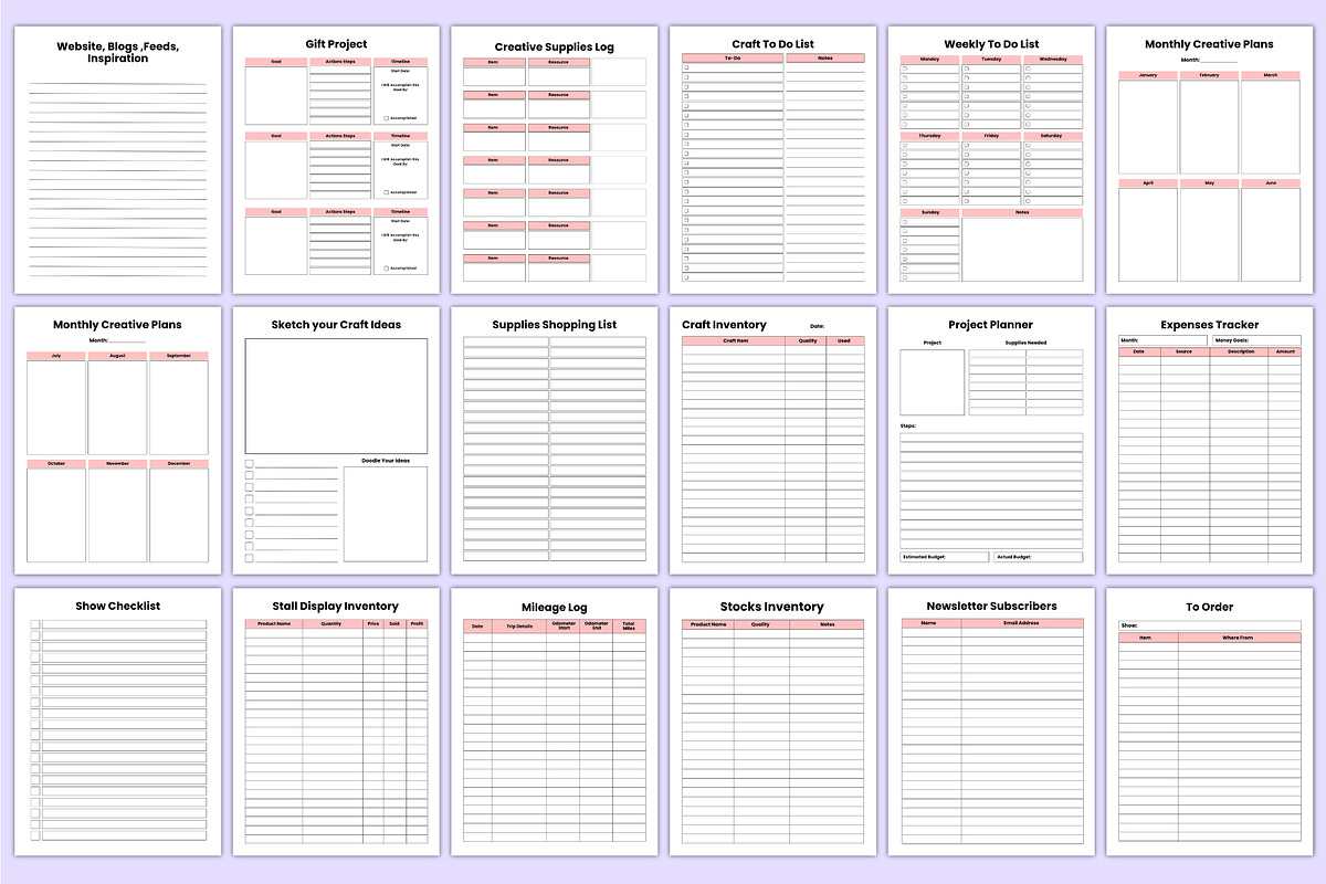 2026 Craft Business Planner Bundle, a Stationery Template by Mustafiz (Photo 4 of 6)