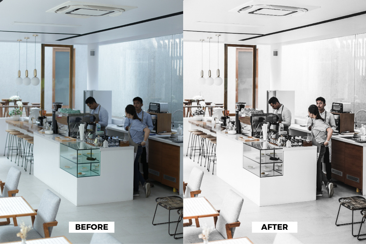 Grey Cafe Mood Lightroom Presets, an Action Add-On by IKFDY (Photo 4 of 5)