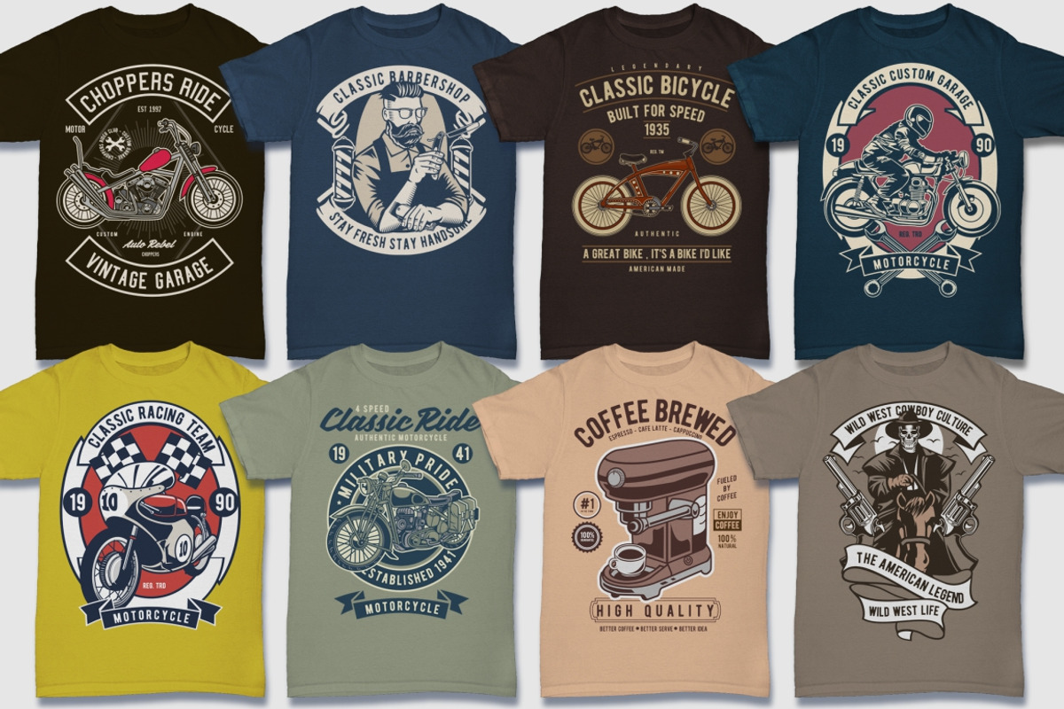 100 Retro Tshirt Designs Bundle, an Education Illustration by roach_graphic (Photo 4 of 14)