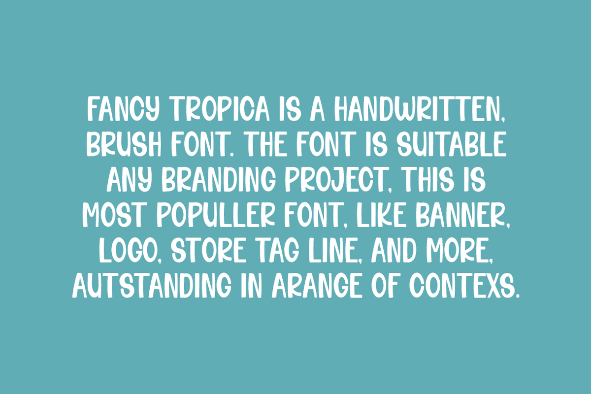 Fancy Tropica Summer & Holiday Font, a Handwritten Font by QR Design Studio (Photo 4 of 7)