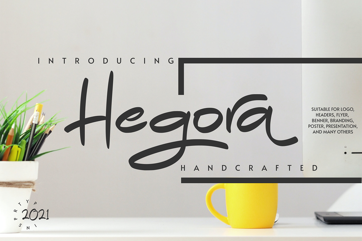 Hegora - Handcrafted Font, a Font by Inspiratype (Photo 1 of 5)