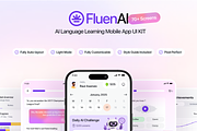 Fluen AI - AI Language Learning App, an UI Kit Template by floxui (Thumbnail 1 of 8)
