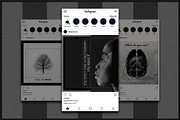 Dark Instagram Posts, a Social Media Template by Midgardians (Thumbnail 1 of 5)