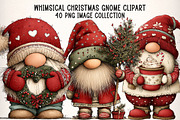 Whimsical Christmas Gnome Clipart, an Illustration by Dream Creation (Thumbnail 1 of 8)