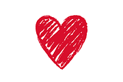Hand drawn crayon, pencil heart, an Illustration by Cmeree (Thumbnail 2 of 3)