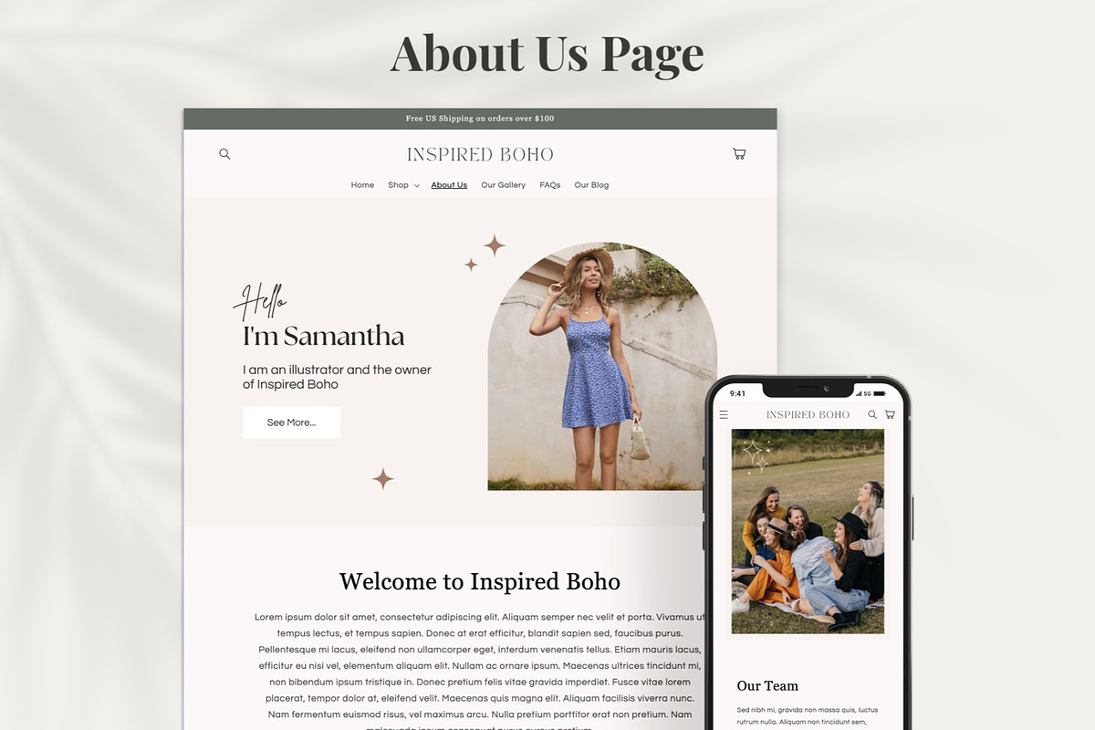Boho - Boutique Shopify Theme, a Templates & Theme by InspiredTheme (Photo 4 of 8)