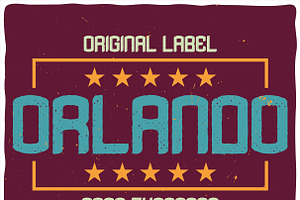 Vintage Label Typeface Orlando