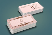 Rose Gold Business Card Design Templ, a Business Card Template by Kseniya-Omega (Thumbnail 1 of 4)
