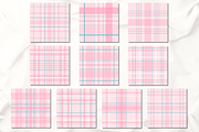Pink Plaid Tartan Pattern, a Pattern Graphic by wind mill (Thumbnail 2 of 2)