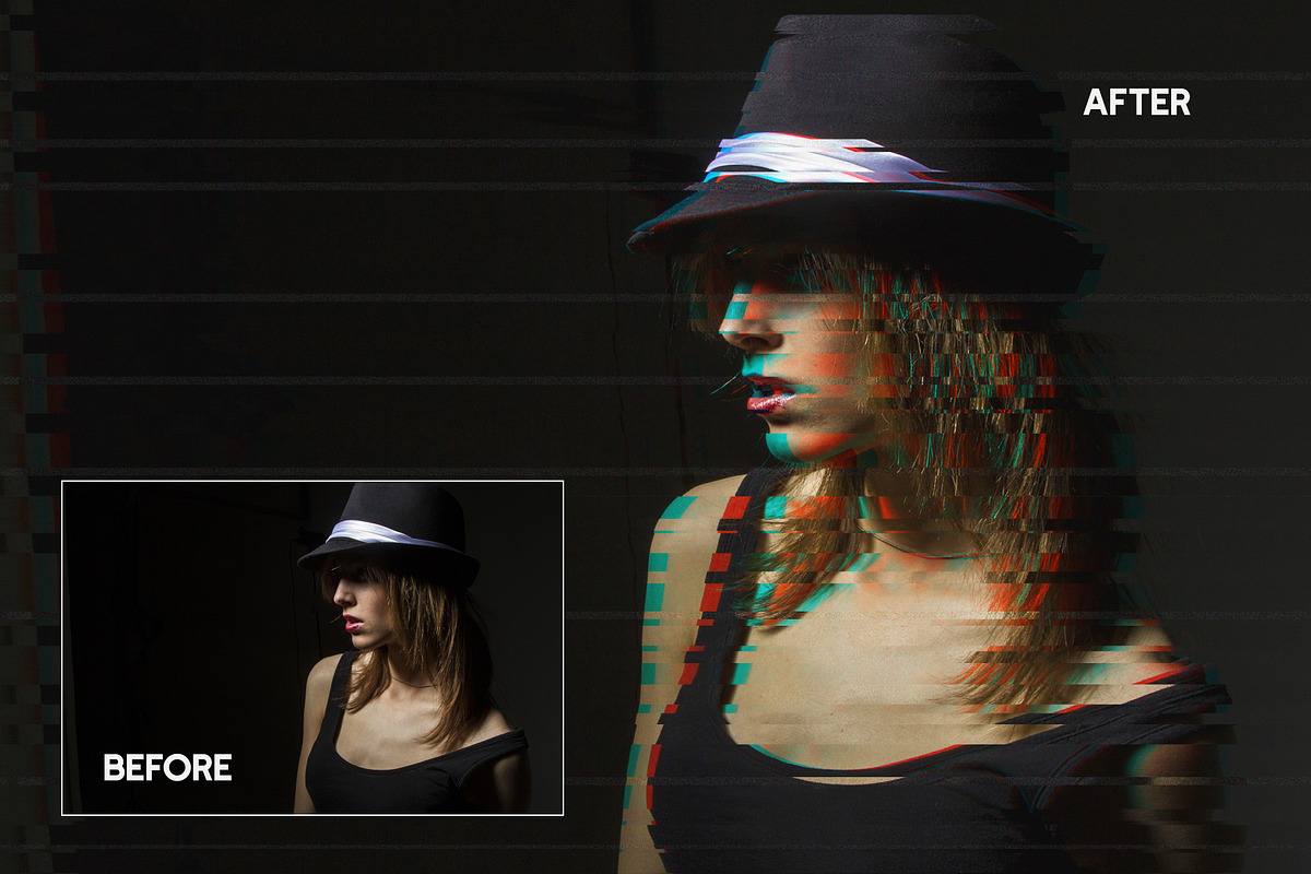 Glitch Photoshop Action, an Action Add-On by Effect-Hub (Photo 8 of 8)