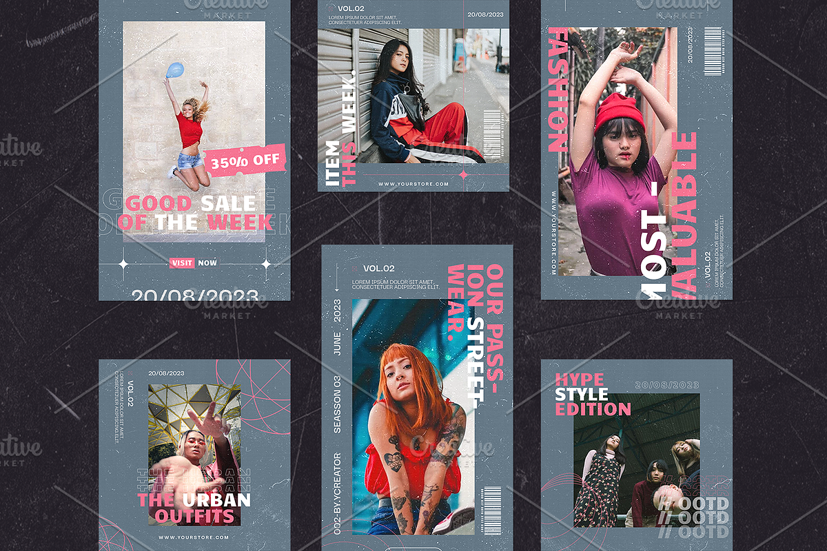 Fashion Instagram template - Stageou, a Social Media Template by Gibcreat (Photo 2 of 4)