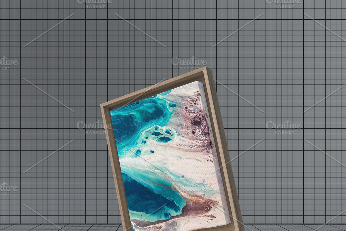 Wood Frame Canvas Mock-Up, a Pens & Pencil Mockup by desgiant (Photo 8 of 26)