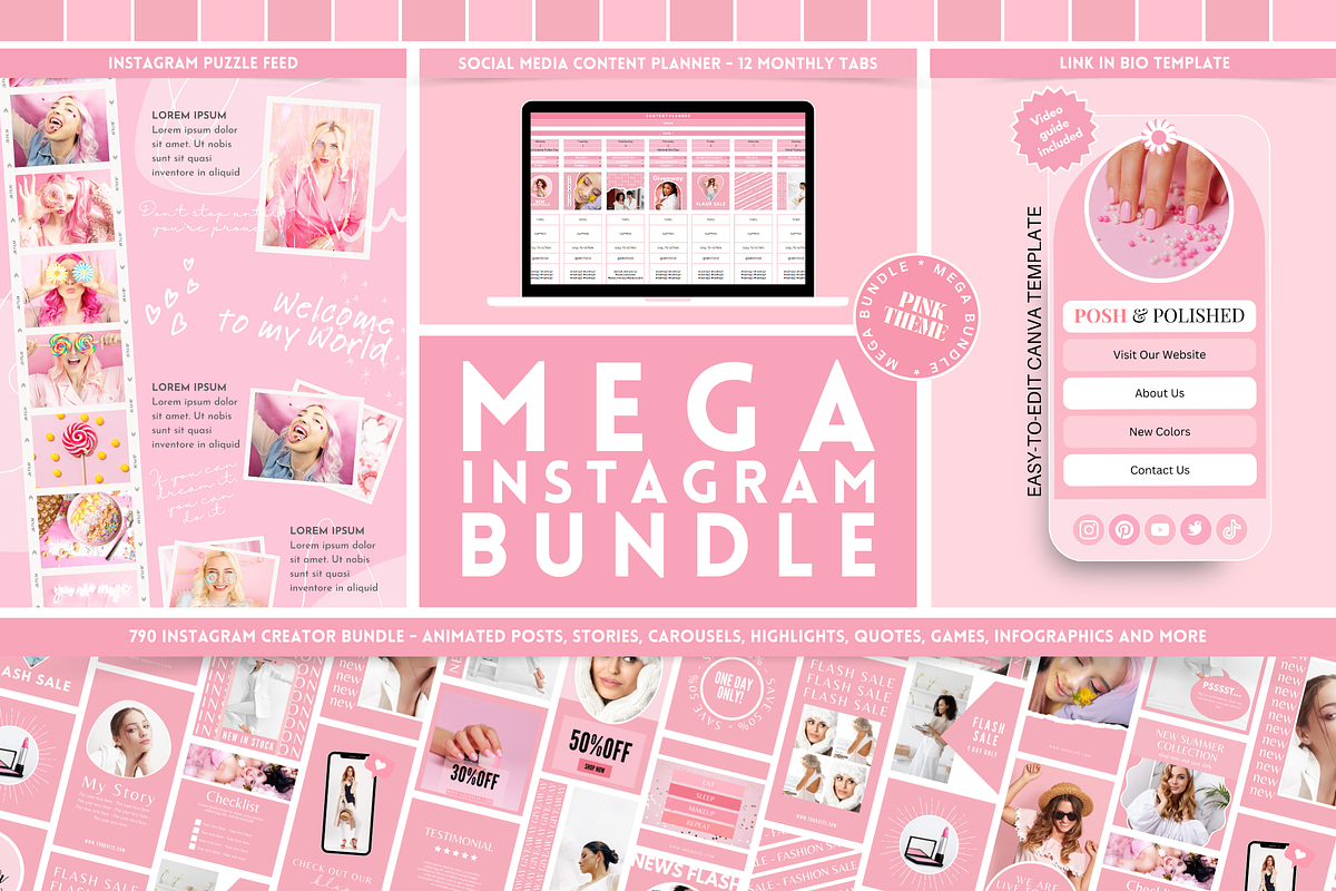 Pink Instagram Mega Bundle