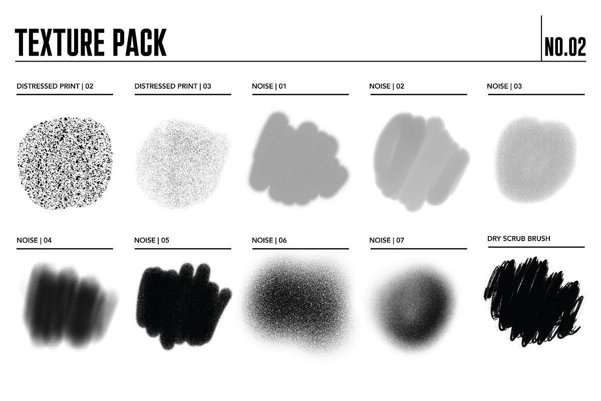 Procreate Texture Brush Pack 02, a Brush Add-On by Quiver Supply Co. (Photo 9 of 9)