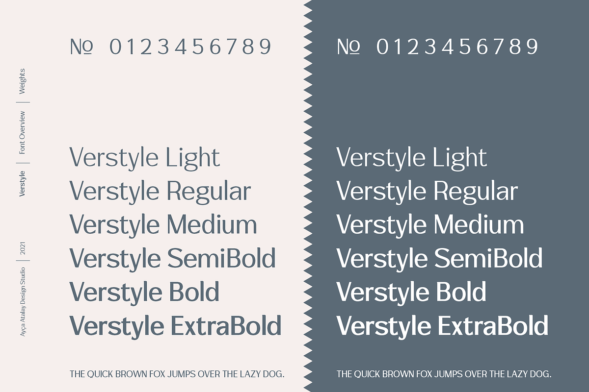 Verstyle | A Versatile Sans Serif, a Sans Serif Font by Ayca Atalay (Photo 12 of 15)