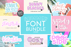 SUMMER Font Bundle - Hand Lettered