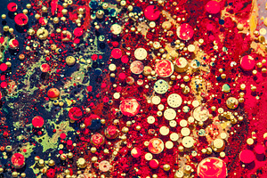 Oil and ink bubble drops background stock photo containing abstract and art