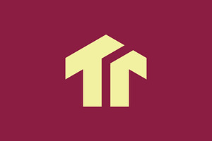 Letter TR Or RT Top Arrow Logo