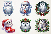 Christmas Snowy Owl Clipart, an Illustration by RobertsArt (Thumbnail 4 of 7)