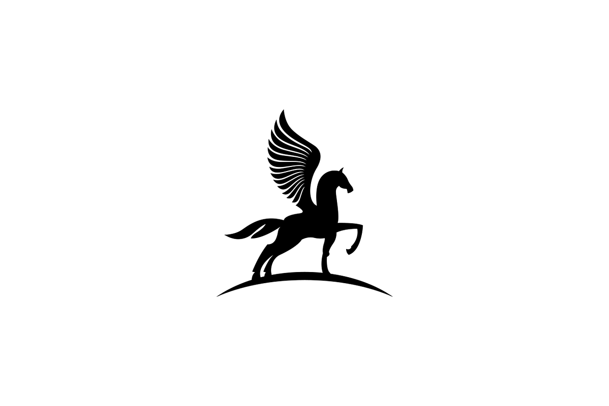 Minimalist Silhouette Pegasus Logo, a Branding & Logo Template by Luxury Logos (Photo 3 of 4)